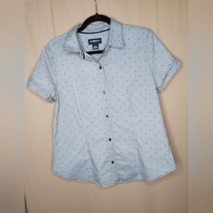 Liz Claiborne ❤️ CareerShortleeve Button Up Blouse size Medium